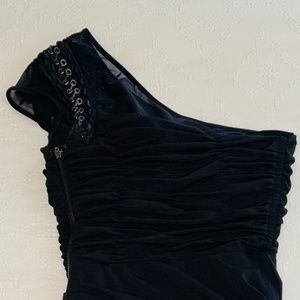 Bebe One Shoulder Black Mini Dress